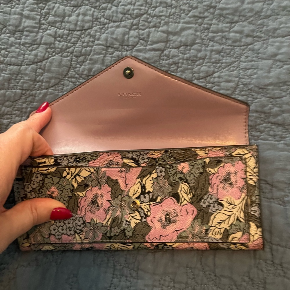 Coach floral wallet